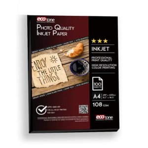 EcoTone A4 Photo Quality Inkjet Paper 108 GSM